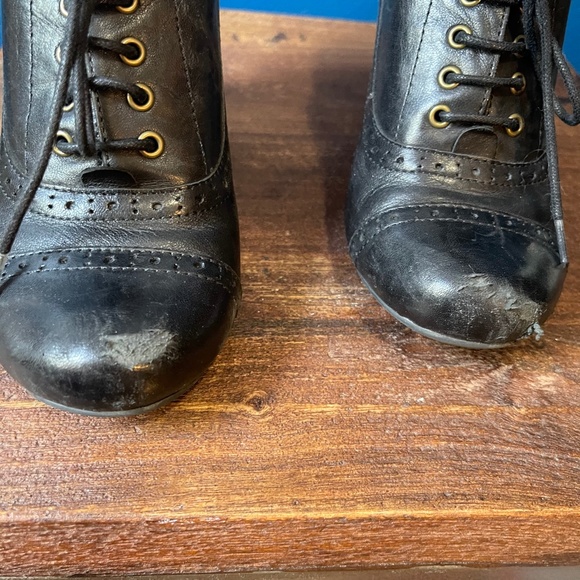 MIz Mooz NYC Wingtip Lace Up Joey Heel - Black - Picture 11 of 11